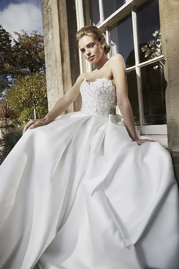 Bridal Gown in White Blooms Collection
